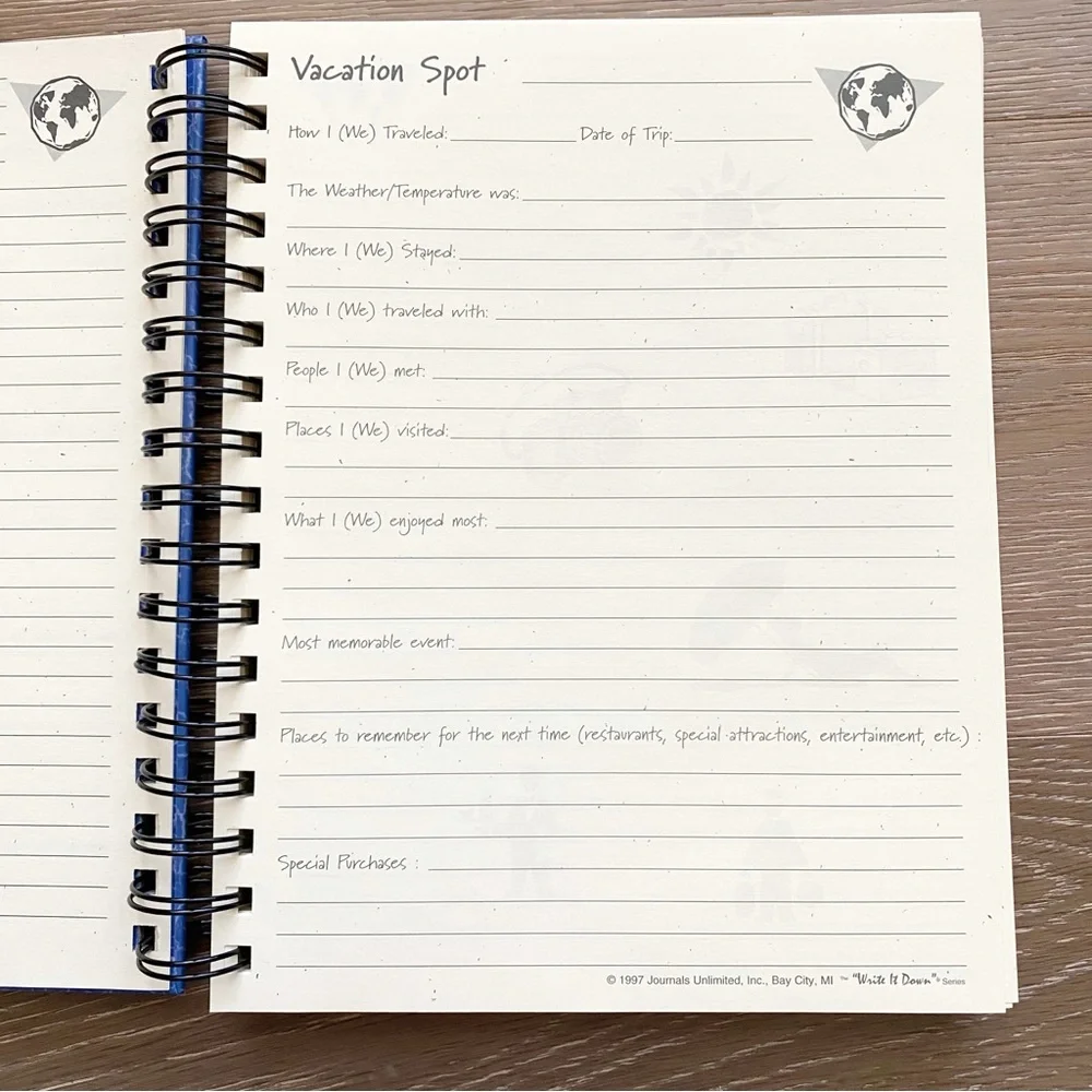 JOURNAL Travel Vacation LIKE NEW Never Used